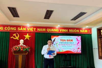 TRƯỜNG THCS AN PHÚ 3 TỔ CHỨC TỌA ĐÀM KỶ NIỆM NGÀY PHỤ NỮ VIỆT NAM 20/10