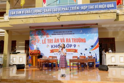 TRƯỜNG THCS NGHĨA AN TỔ CHỨC LỄ TRI ÂN VÀ RA TRƯỜNG CHO HỌC SINH KHỐI 9 NIÊN KHÓA 2022 – 2026