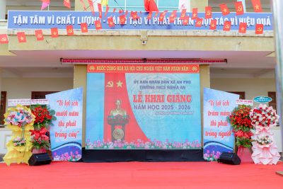 🎉 TRƯỜNG THCS NGHĨA AN LONG TRỌNG TỔ CHỨC LỄ KHAI GIẢNG NĂM HỌC 2025 – 2026 🎉